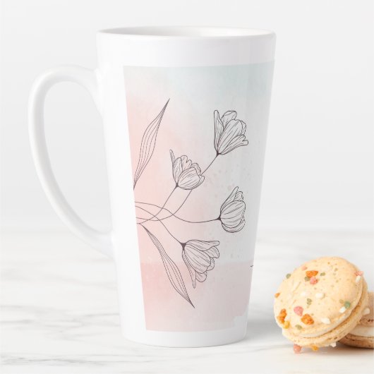 Romantischer Rosa Watercolor Milchtasse (Beispiel)