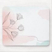 Romantischer Rosa Watercolor Mousepad (Vorne)