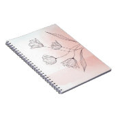 Romantischer Rosa Watercolor Notizblock (Rechte Seite)
