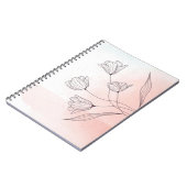 Romantischer Rosa Watercolor Notizblock (Linke Seite)