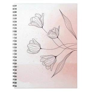 Romantischer Rosa Watercolor Notizblock