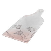 Romantischer Rosa Watercolor Schneidebrett (Ecke)