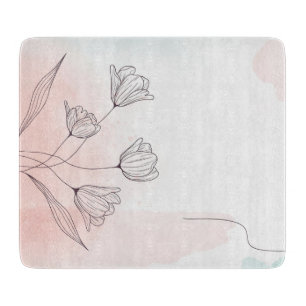 Romantischer Rosa Watercolor Schneidebrett
