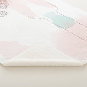 Romantischer Rosa Watercolor Sherpadecke (3/4)