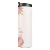 Romantischer Rosa weiß und goldblütig Thermosbecher (Nach rechts gedreht)