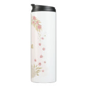 Romantischer Rosa weiß und goldblütig Thermosbecher (Nach rechts gedreht)
