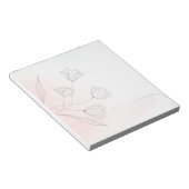 Romantischer rosafarbener, floraler Notepad - Eleg Notizblock (angewinkelt)