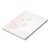 Romantischer rosafarbener, floraler Notepad - Eleg Notizblock (Rotiert)