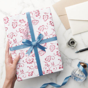 Romantischer rosafarbener Glitzer Geschenkpapier