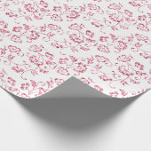 Romantischer rosafarbener Glitzer Geschenkpapier (Ecke)