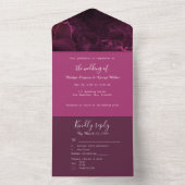 Romantischer rosafarbener Marmor All In One Einladung (Innen Boden)