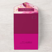 Romantischer rosafarbener Marmor All In One Einladung (Außenbereich)