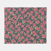 Romantischer Rose Garten Fleecedecke (Vorderseite (Horizontal))