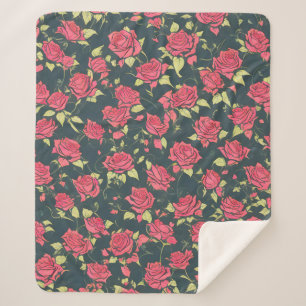 Romantischer Rose Garten Sherpadecke