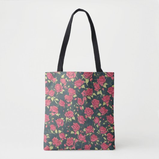 Romantischer Rose Garten Tasche (Vorderseite)