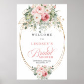 Romantischer Rosé-Rosen-Gold-Boho-Brautjunggeselli Poster (Vorne)