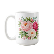 Romantischer Rosé-Ton und Himbeer-Wasserfarben-Pfi