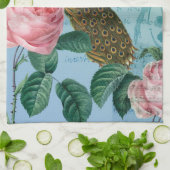 Romantischer Rosen-Musical-Pfau Geschirrtuch (Gefaltet)