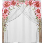 Romantischer Rosenbogen-Blumen-Duschvorhang Duschvorhang (Vorderseite)