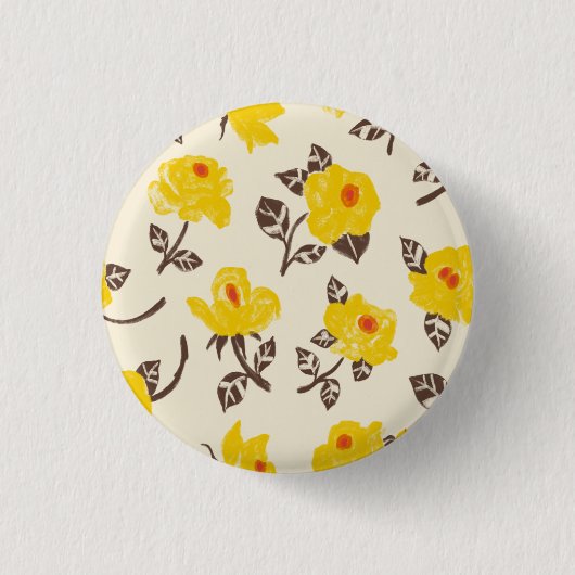 Romantischer Rosengarten Button (Vorderseite)