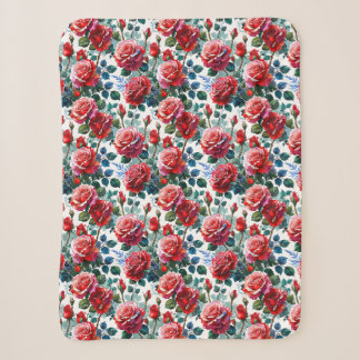 Romantischer Rosengarten-Druck Sherpadecke