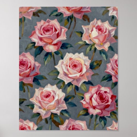 Romantischer Rosengarten mit rosigem Schimmer: Han Poster (Vorne)