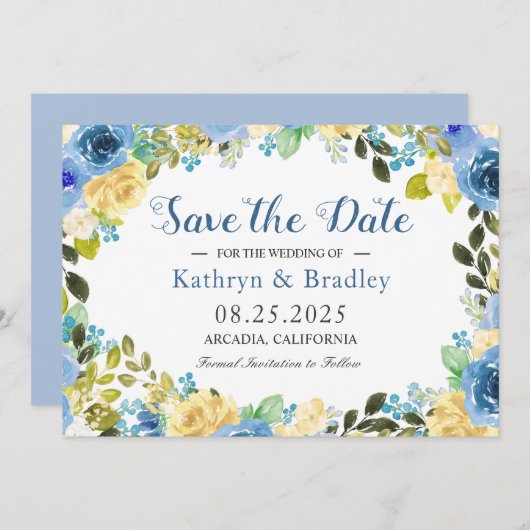 Romantischer Rosengarten Save the Date (Vorne/Hinten)