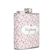 Romantischer Rosenstrom Individuelle Name Feminée Flachmann (Rechts)