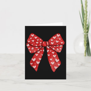 Romantischer Roter Bow Valentinstag Herz Coquette Karte