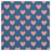 Romantischer roter Gingham-Herzen-Kontrollstoff Stoff (Muster)
