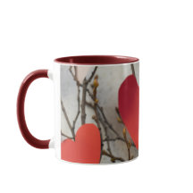 Romantischer roter Herzen Akzent Kaffeebecher | Sü