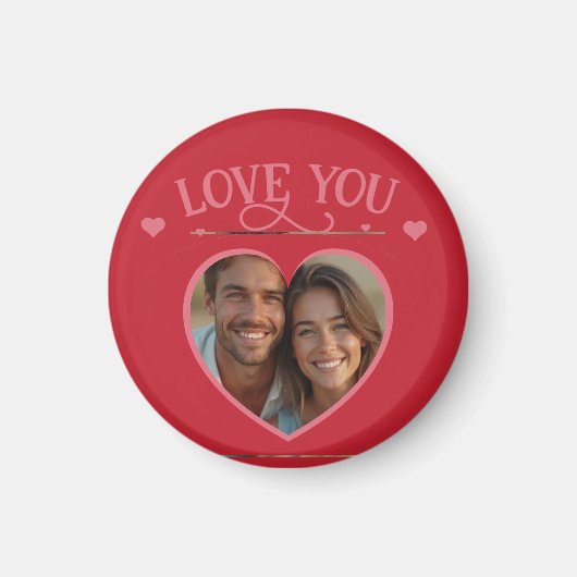 Romantischer roter Hintergrund mit benutzerdefinie Magnet (Vorne)