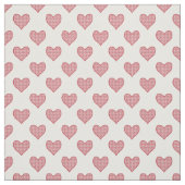 Romantischer Roter Karo Gingham Hearts Custom Fabr Stoff (Muster)