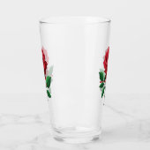 Romantischer roter Rosen Botanik Glasbecher Glas (Links)