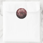 Romantischer roter Rosen Burgunder Hochzeit-Aufkle Runder Aufkleber (Tasche)