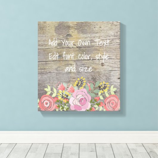 Romantischer Rustikaler Chic Leinwanddruck (Insitu (Holzboden))