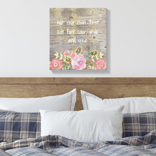 Romantischer Rustikaler Chic Leinwanddruck (Insitu (Schlafzimmer))