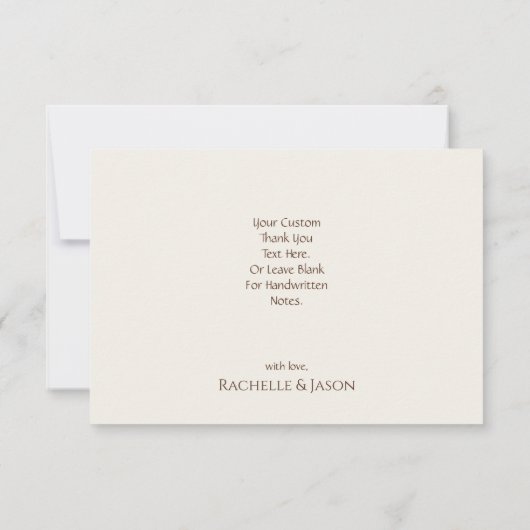 Romantischer rustikaler Western Land Leder und Spi Dankeskarte (Rückseite)