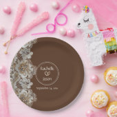 Romantischer rustikaler Western Land Leder und Spi Pappteller (Party)