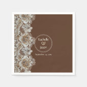 Romantischer rustikaler Western Land Leder und Spi Serviette (Vorderseite)