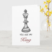 Romantischer Schachkönig Jubiläum Valentinstag Karte (Gelbe Blume)