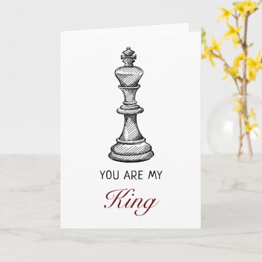 Romantischer Schachkönig Jubiläum Valentinstag Karte (Gelbe Blume)