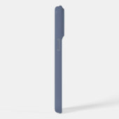 Romantischer Schieferblauer Röte Floral iPhone Hülle (Rechte Seite)