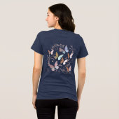 Romantischer Schmetterling Tri-Blend Shirt (Rückseite voll)
