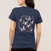 Romantischer Schmetterling Tri-Blend Shirt (Rückseite)
