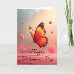 Romantischer Schmetterling Valentinstag Karte