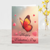 Romantischer Schmetterling Valentinstag Karte (Gelbe Blume)