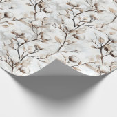 Romantischer schöner weiß blühender Baum Hochzeit Geschenkpapier (Ecke)