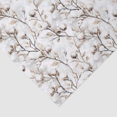 Romantischer schöner weißer blühender Baum Hochzei Seidenpapier (Ausschnitt)