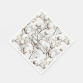 Romantischer schöner weißer blühender Baum Hochzei Serviette (Ecke)
